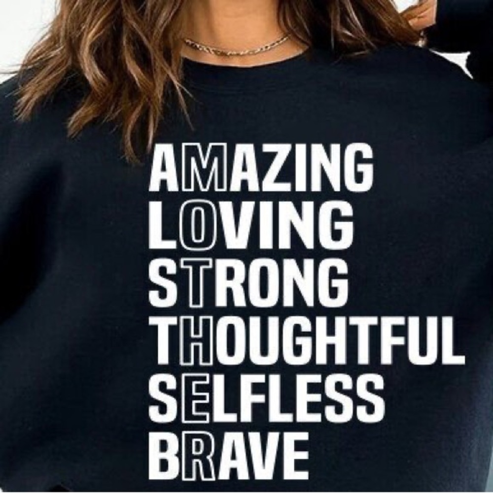 Black Long Sleeve Sweatshirt with Bold Graphic